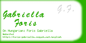 gabriella foris business card